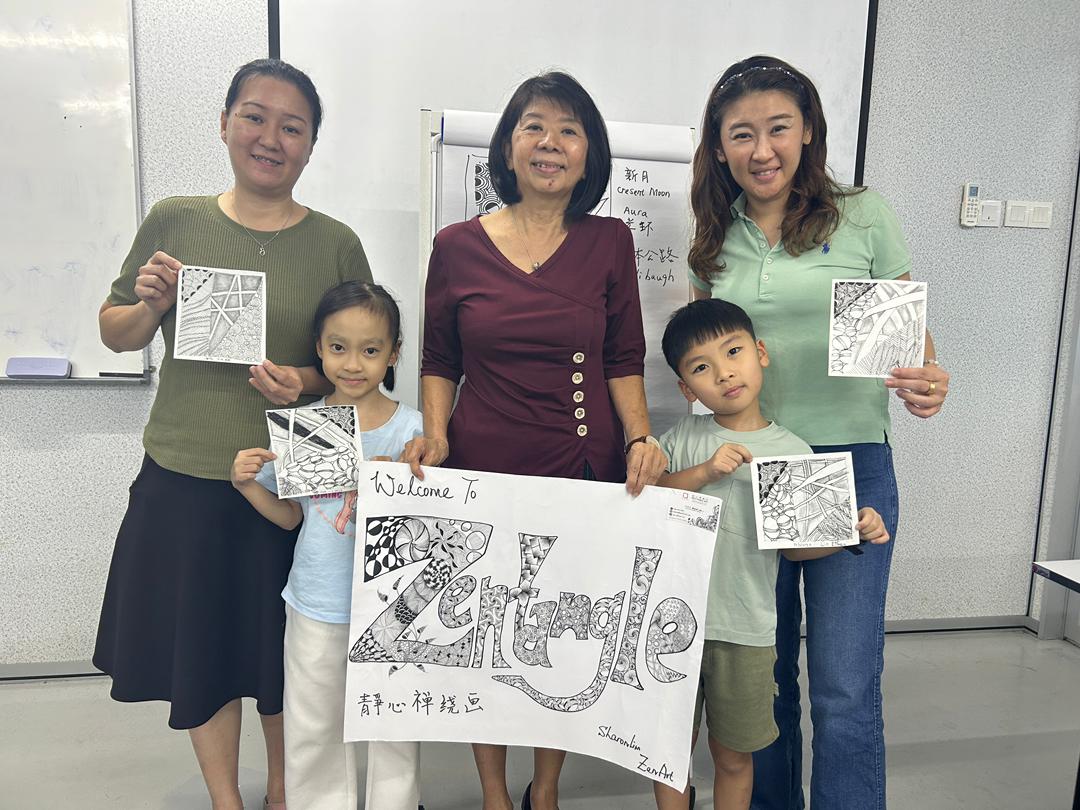 禅绕画亲子课程成果